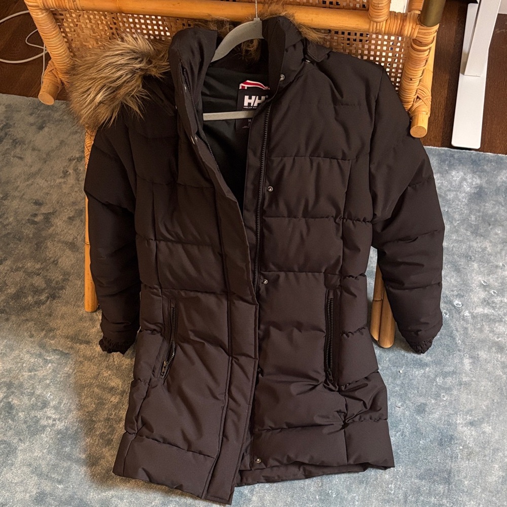 Helly Hansen Women's Black Puffy Parka Coat